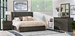 Java 6 Piece Bedroom Set in Wire Brushed Charcoal Finish by Samuel Lawrence - SLF-S614-BR