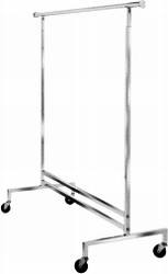 Single Bar Adjustable Rolling Rack Clothing Rack