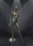 Glossy Female Egg Head Mannequin Grey