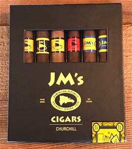 JM Churchill 6 Cigar Sampler (1 Each: Dominican Connecticut, Dominican Corojo, Dominican Sumtra, Dominican Maduro, Nicaraguan Sumatra, and Nicaraguan Maduro)