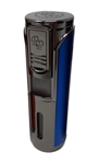 Rocky Patel Envoy 5 Torch Lighter with Plus Cutter - Gunmetal and Blue