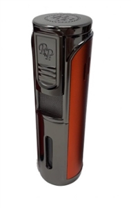 Rocky Patel Envoy 5 Torch Lighter with Plus Cutter - Gunmetal and Orange