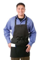 Bib Apron w/3 Pockets - Polyspun