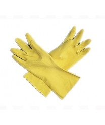 Latex Flock Lined Glove - 22 mil - Yellow