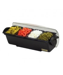 Dome Garnish Center - (4) 3 Pt Deep Trays & (2) Handles