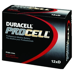 C-PROCELL INDUSTRIAL BAT RIES 12/PK D-CELL ALKALI