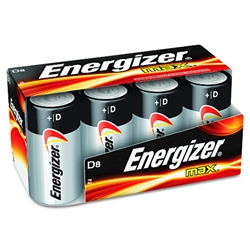 ENERGIZER D 8/PK BATTERY 12PKS/CS