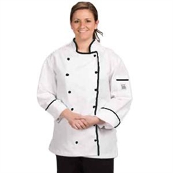 Ladies Brigade Jacket w/Piping - Chef-tex PC