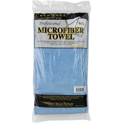 Microfiber Towel  Blue - 6 Towels Per Pack