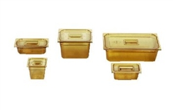 X-Tra Hot Food Pan 1/2 Size - Amber - 6 Containers