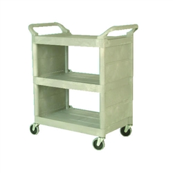 Three-Shelf Utility Cart with Enclosed End Panels