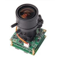 KT&C ACE-EDR380NUV18 700TVL True WDR Module Camera, 0.08Lux(Color)/0.04Lux(B/W), 2.8-12mm Varifocal Auto Iris Lens