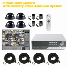 4 Color Dome Camera with SecuCity Stand-Alone DVR System