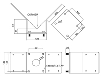 KT&C KA-HDSPDCO Optional Corner Mount Adapter for KPT-SPDN120HD