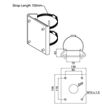 KT&C KA-HDSPDPO Optional Pole Mount Adapter for KPT-SPDN120HD