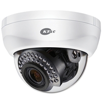 KT&C KPC-HND122MV 1080p 2.43MP HD Indoor IR Dome Camera, 3.6-16mm Varifocal Lens, OSD, 30LED's 65ft, True D/N, Dual Voltage, White Body