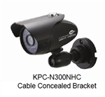 KT&C KPC-N300NHC 550TVL Super Night Vision Color IR Outdoor Bullet Camera, 2.97mm Board Lens, Cable-thru Bracket, Sunshield, Digital D/N, IP67