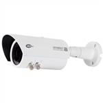 KT&C KPC-N501NUW 700TVL Invisible IR Outdoor Bullet Camera, 2.8-12mm Auto Iris Lens, Cable-thru Bracket, True Mechanical D/N, IP66, White Body