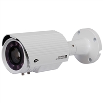 KT&C KPC-N751NUW 700TVL Smart IR Outdoor Bullet Color Camera, 5-50mm Auto Iris Lens, Cable-thru Bracket, True Mechanical D/N, IP67, White Body