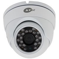 KT&C KPC-ND521NUW 750TVL Outdoor Mini Dome Camera, 3.6mm Fixed Lens, 0Lux, Digital D/N, DC12V, IP66, White Body