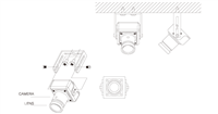 KT&C KPC-S500CM 420TVL Super Mini Square B/W CCD Camera, C/CS Mount