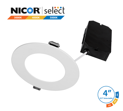 NICOR DLE43120SRD 4 in. Selectable Edge Lit LED Downlight