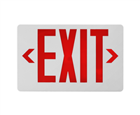 NICOR EXL41UNVWHR2 LED Emergency Exit Sign, Red Lettering