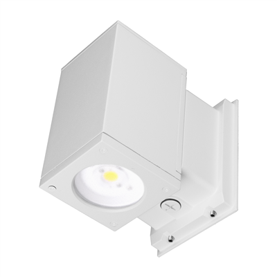 Dorado 22W Square LED Outdoor Wall Mount Cylinder Light, White