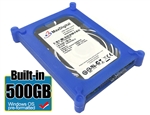 MaxDigitalData® 500GB USB 3.0 Portable External Hard Drive - Blue (Windows NTFS Pre-Formatted) - w/2 Year Warranty