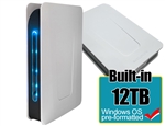 Avolusion PRO-T5 Series 12TB USB 3.0 External Hard Drive for WindowsOS Desktop PC / Laptop (White) - 2 Year Warranty