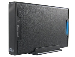 iNeo I-NA306UE 3.5inch SATA to USB & eSATA tool-less Leatherette External Hard Drive Enclosure - Retail