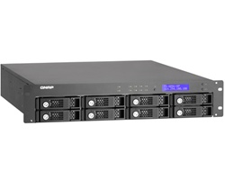 QNAP 16-Terabyte (16TB) Turbo NAS TS-809U-RP 8-Bay High Performance RAID 0/1/5/6/JBOD Network Attached Storage Server with iSCSI & Dual Redundant Power for Business - Powered by Hitachi 0F10311 2TB 32MB Cache 7200RPM SATA2 Hard Drive - w/3 Year Warranty