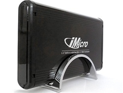 iMicro IM35SATABK 3.5 inch SATA to USB 2.0 External Drive Enclosure (Black)