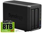 Synology DS716+II 8-Terabyte (8TB) High-performance & Scalable 2-Bay Gigabit iSCSI All-in-one RAID 0/1 NAS Server for Home and Small Business (Powered by new Seagate 4TB ST4000VN008 Hard Drives x 2) - Retail w/ 2-Year Warranty