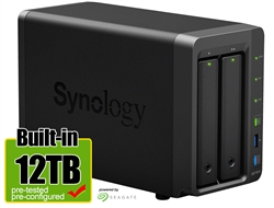 Synology DS716+II 12-Terabyte (12TB) High-performance & Scalable 2-Bay Gigabit iSCSI All-in-one RAID 0/1 NAS Server for Home and Small Business (Powered by new Seagate 6TB ST6000VN0041 Hard Drives x 2) - Retail w/ 2-Year Warranty