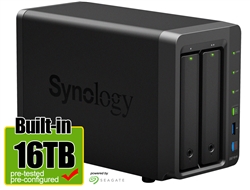 Synology DS716+II 16-Terabyte (16TB) High-performance & Scalable 2-Bay Gigabit iSCSI All-in-one RAID 0/1 NAS Server for Home and Small Business (Powered by new Seagate 8TB ST8000VN0022 Hard Drives x 2) - Retail w/ 2-Year Warranty