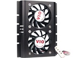 Hard Drive Cooler with Dual Fans (Black)