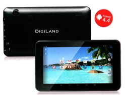 DigiLand DL700F Cortex A7 Dual Core 1.5GHz 512MB 4GB 7" Capacitive Multi-Touch Tablet Android 4.4 w/Dual Cameras - Retail 1 Year Warranty
