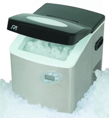 Sunpentown Stainless Steel Portable Ice Maker with Digital Controls
