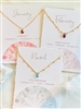 Three Birthstone Necklaces on cards