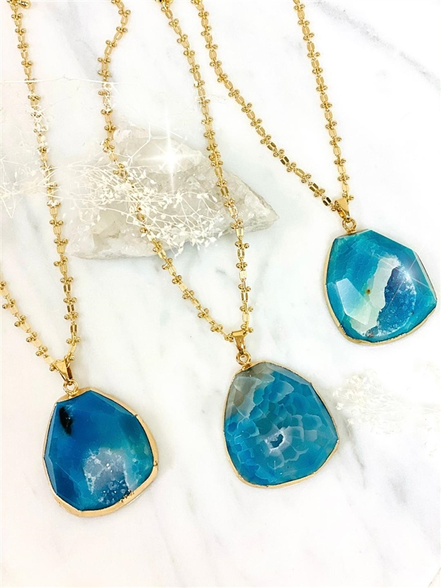 Blu Slice Necklace