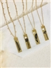 Four different Mirajo Jewelry flower girl necklaces on a white back ground