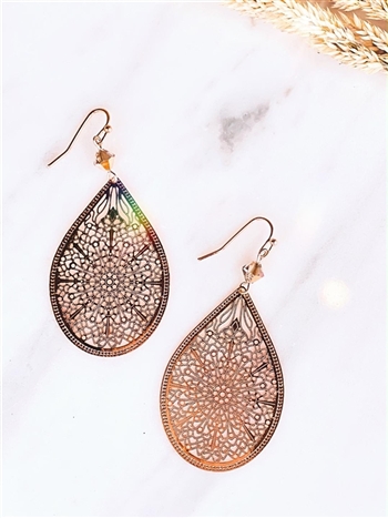 Laser Cut Earring on white background