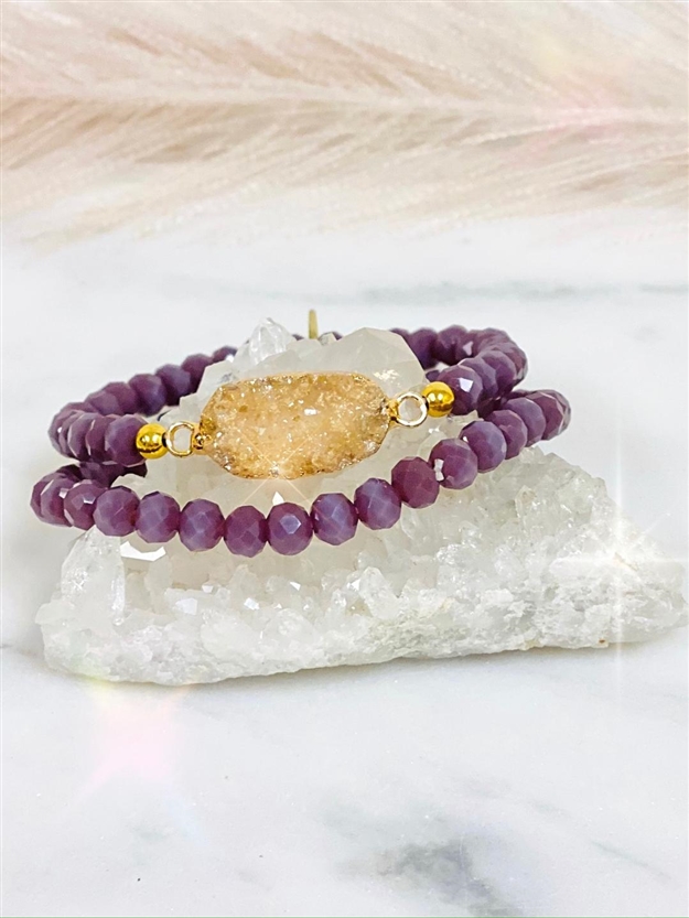 Raw Druzy Bracelet