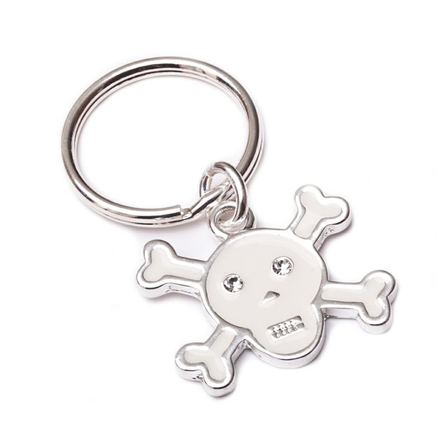 mirajo jewelry Skull Charm Key Chain on white background