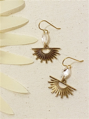one pair Mirajo Jewelry sol earrings on light cloth
