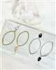 Two different Mirajo Jewelry Stone Hoop Earrings on white background