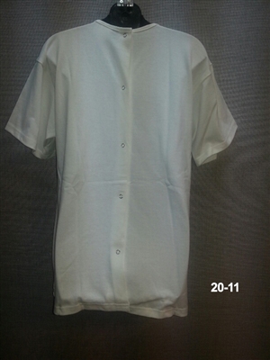 (20-11) Back Snap Short Sleeve Undershirt