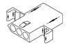 MOLEX 03-09-1032P .093" 3 PIN INLINE CONNECTOR HOUSING      RECEPTACLE