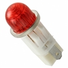 VCC 1050QA1 RED NEON 125V PANEL MOUNT INDICATOR LAMP, HI-DOME, .500" HOLE DIAMETER, TAB TERMINALS, 105VAC TO 125VAC